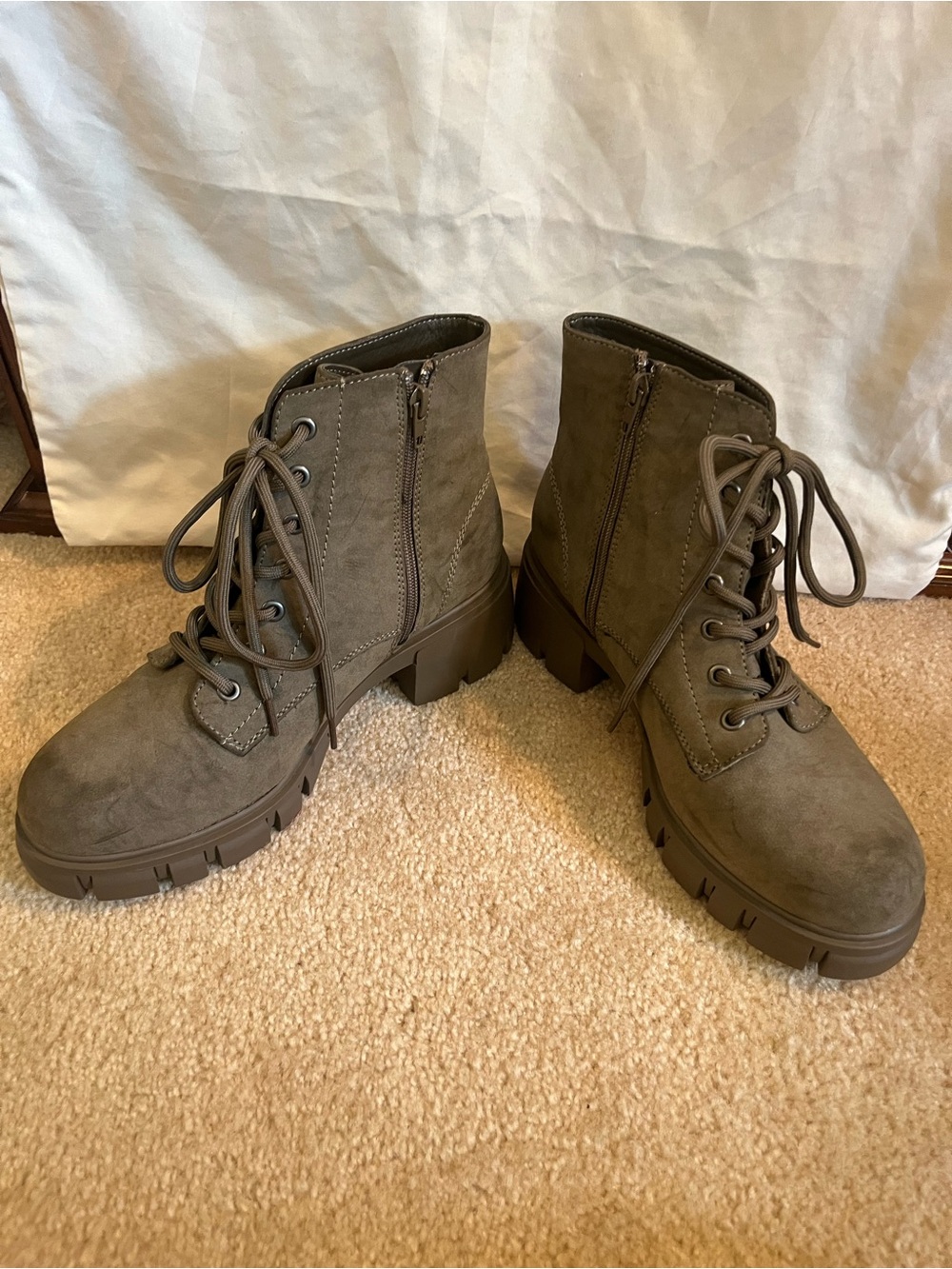 MIA Brand Women’s Combat Ankle Boots Olive Khaki Size 9